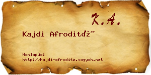 Kajdi Afrodité névjegykártya